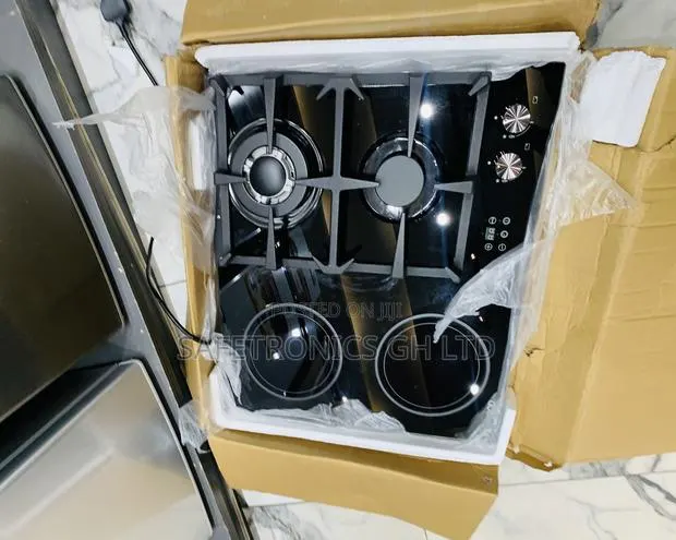 Trust Unique Kenwood 2 Gas+2 Electric Built-in Cooker Hob Black Sleek · Photo 1