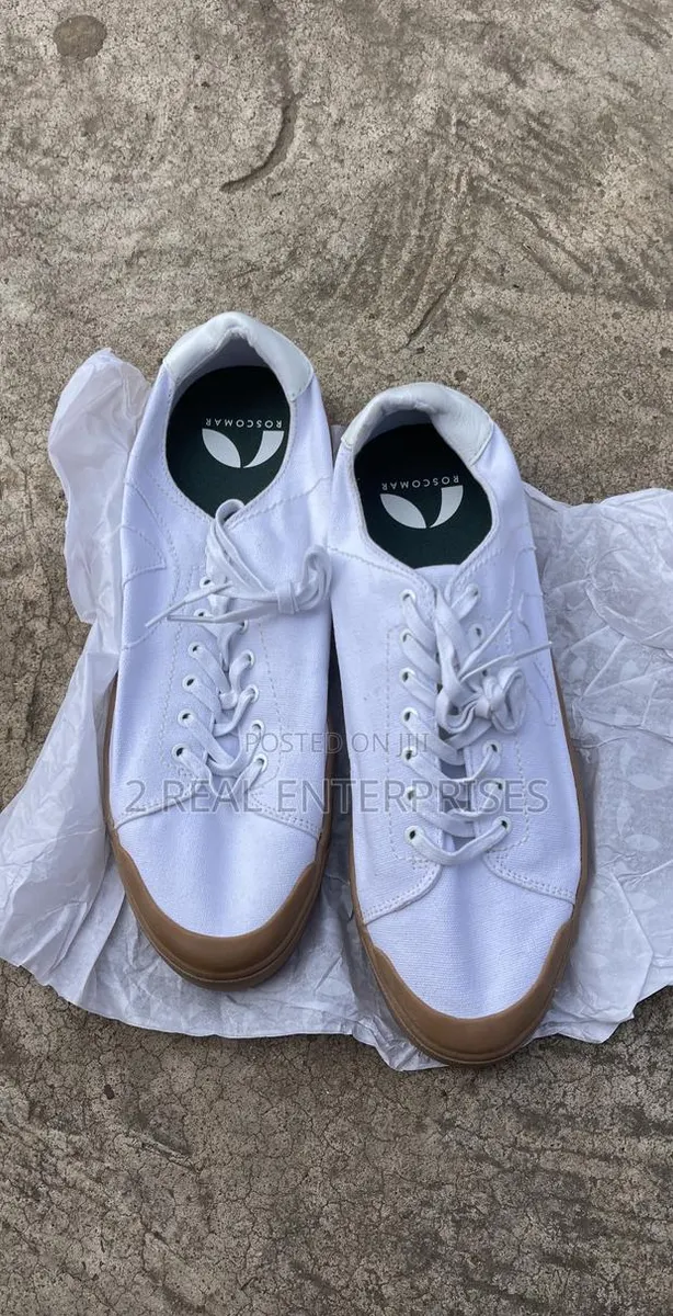 Roscomar White Canvas Sneakers Size 44 · Photo 1