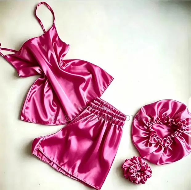 4-in-1 Silk Satin Nightwear Pajama Set · Photo 1