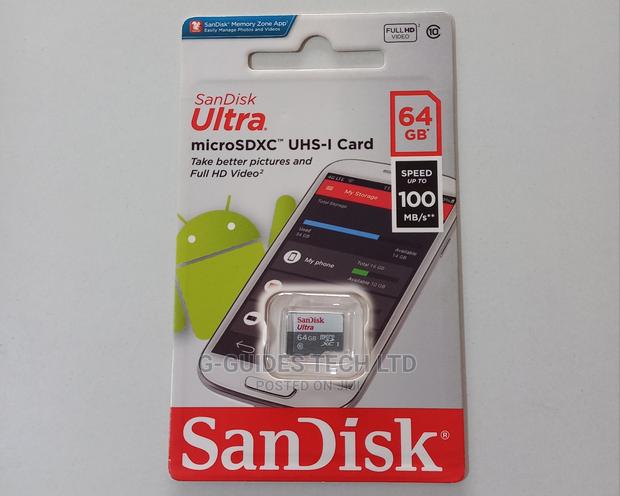 Memory Card Sandisk Ultra Microsd 64gb 100mb · Photo 1