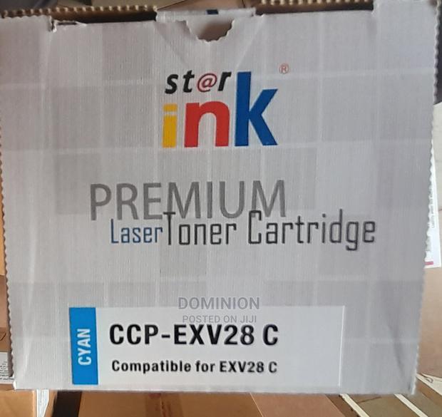 Star Ink CCP-C-Exv28 Cyan Compatible Toner CANON Copiers · Photo 1