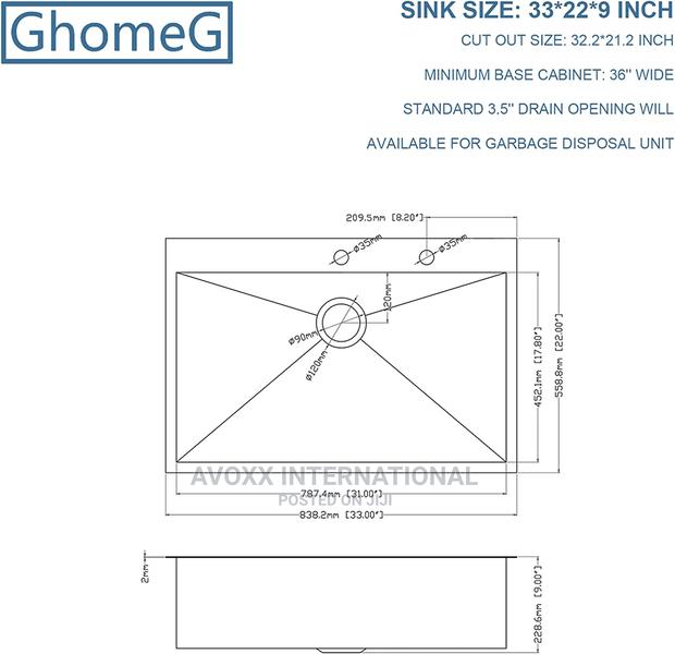 Ghomeg (Accessories Included)Handmade Stainless Steel Sink · Photo 7