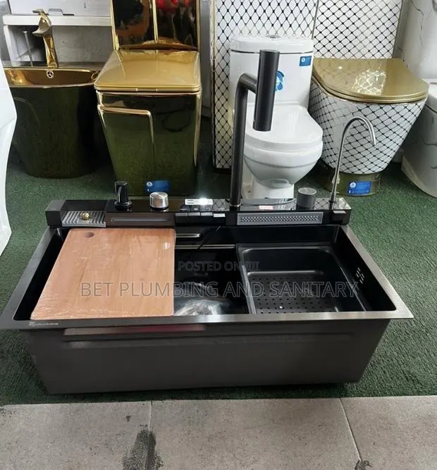 Complete Smart Kitchen Sink_luxury Cabinet Sink_black Sink · Photo 1