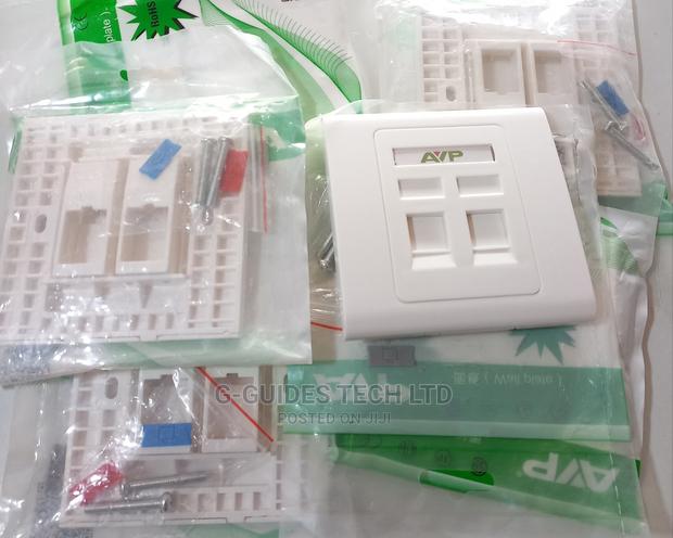 Avp Double Faceplate With Keystone Jack, Double Wall Socket · Photo 1