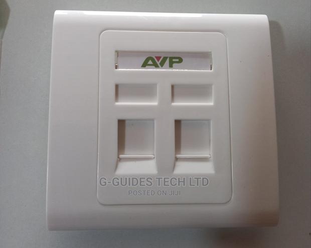 Avp Double Faceplate With Keystone Jack, Double Wall Socket · Photo 2