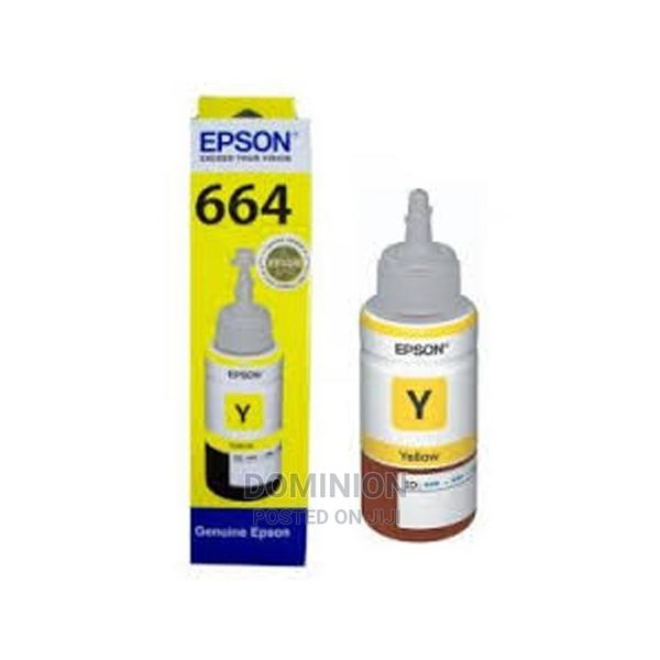Epson T664 Yellow Original Ink Bottle · Photo 1