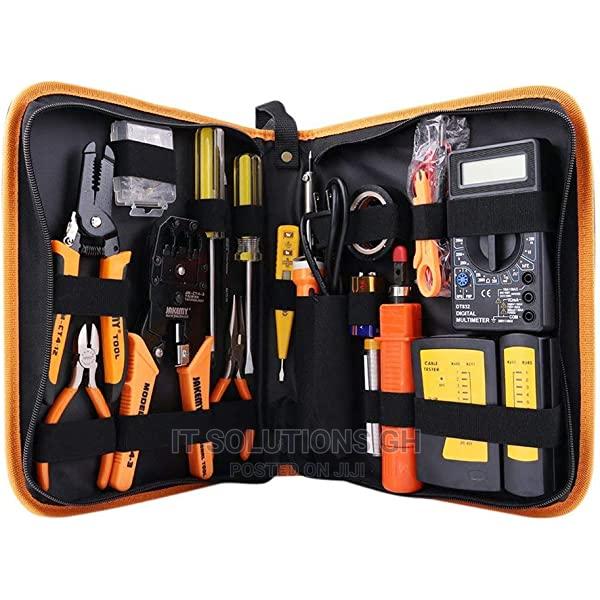 Network Tool Kit Set of 17 Ethernet Cable Crimper Punch Down · Photo 1