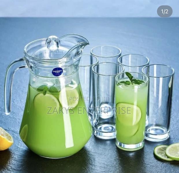 Drinking Glass Jug Set 7pcs · Photo 1