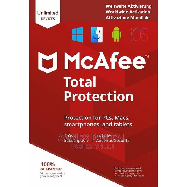 McAfee Total Protection License for Unlimited Devices 1 Year · Photo 1