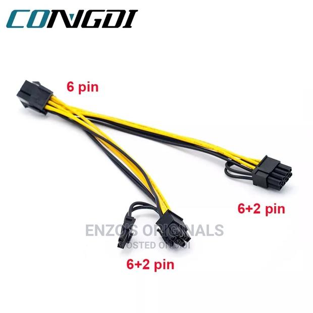 6pin Female to Dual 6pin or 8pin PCIE Graphics Power Cable · Photo 2