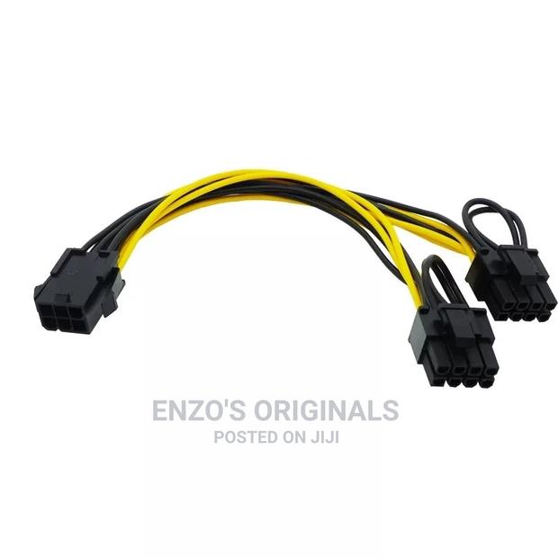 6pin Female to Dual 6pin or 8pin PCIE Graphics Power Cable · Photo 1