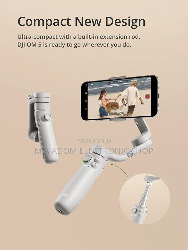 DJI OM 5 Smartphone Gimbal Stabilizer, 3-Axis Phone Gimbal · Photo 1