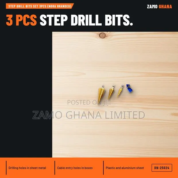 Step Drill Bits Set 3Pcs (Nora Branded) - DN-25024 · Photo 1