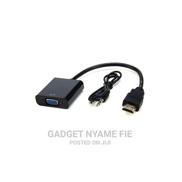 HDMI to VGA Video Converter Adapter Full 1080P Cable - Black · Photo 1