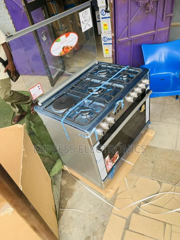 Ultra Modern 90CM Gas Electric Cooker Oven Grill 4-1 Sliver · Photo 1
