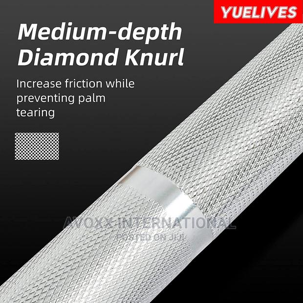 YUELIVES Olympic Bar 7ft Solid Barbell 750lb/1000lb Capacity · Photo 3