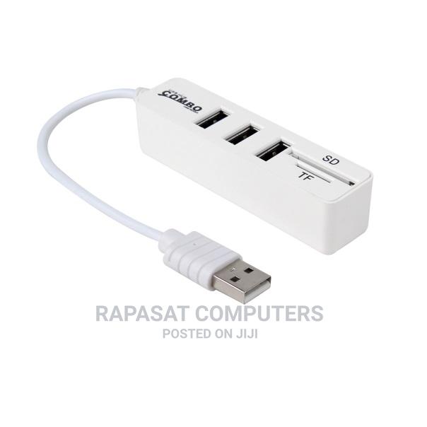 2in1 3 Port USB Hub 2.0 Combo Card Reader · Photo 1
