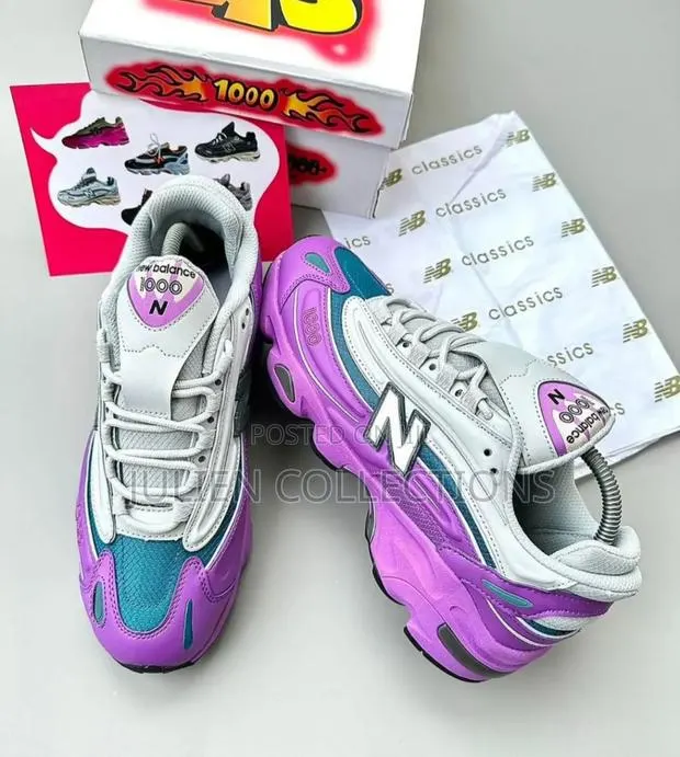 New Balance 1000 White and Violet · Photo 1
