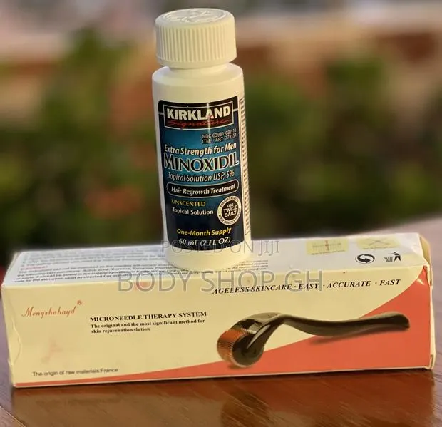 Hair Growth Combo Pack - Kirkland Minoxidil + Derma Roller · Photo 1