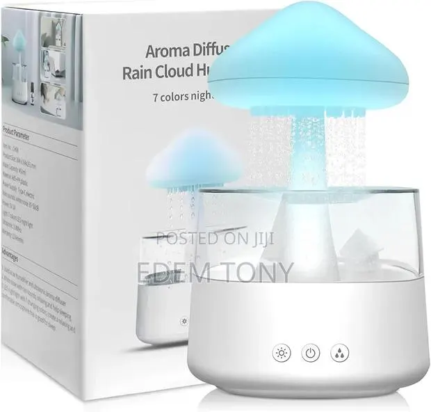 3-in-1 Aroma Diffuser, Rain Cloud Humidifier, and 7-Color Night Light · Photo 1