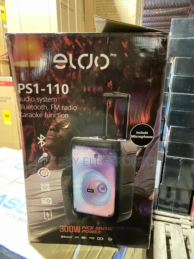 Eldo Ps1-110 300w Wireless Chargeable Partybox Speaker With Mic · Photo 1
