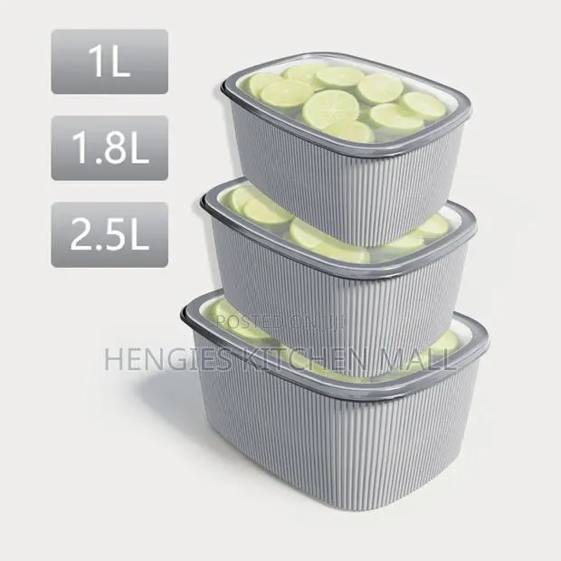 3-Set Storage Bowl Set (Sizes From 1L - 2.5L) · Photo 1