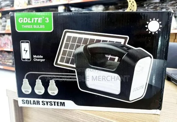 Gdlite Rechargeable Solar With 3 Bulb · Photo 1