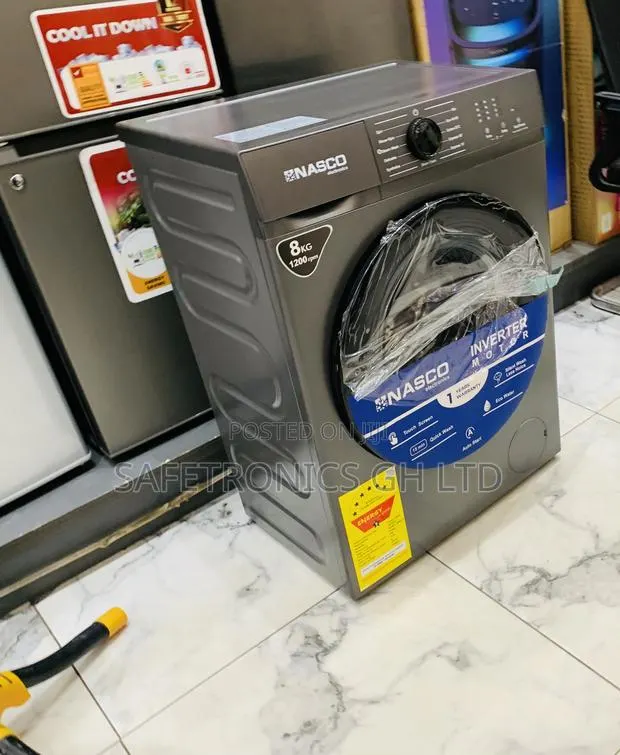 Sealed Grey Nasco 8kg Front Load Washing Machine · Photo 1
