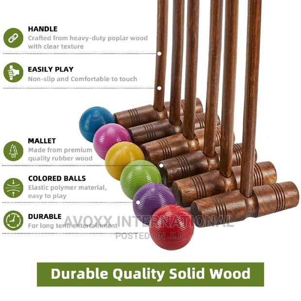Pointyard 32inchs Six Player Croquet Set, Regulation · Photo 2
