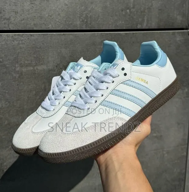 Original Adidas Samba Leather Blue · Photo 1