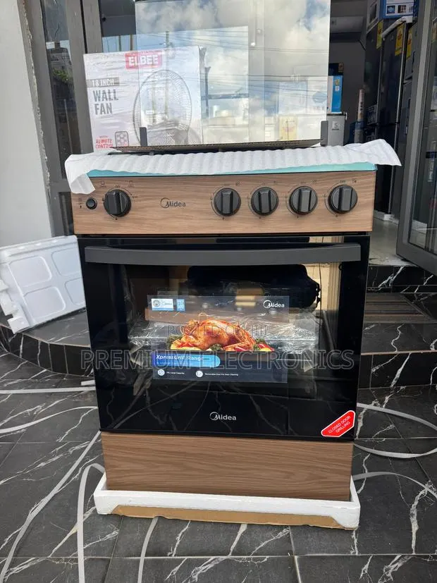 Midea 60 X 60 Cm - Inox - Special Nobs - Grill-Wood Color 4 Burner