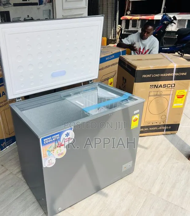 Direct Cooling Single Door Chest Freezer(Nas230sk)Gray