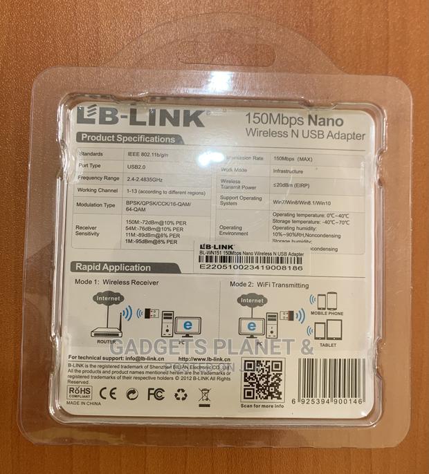 LB-LINK 150mbps Nano Wireless N USB Adapter Model: BL-WN151 · Photo 2