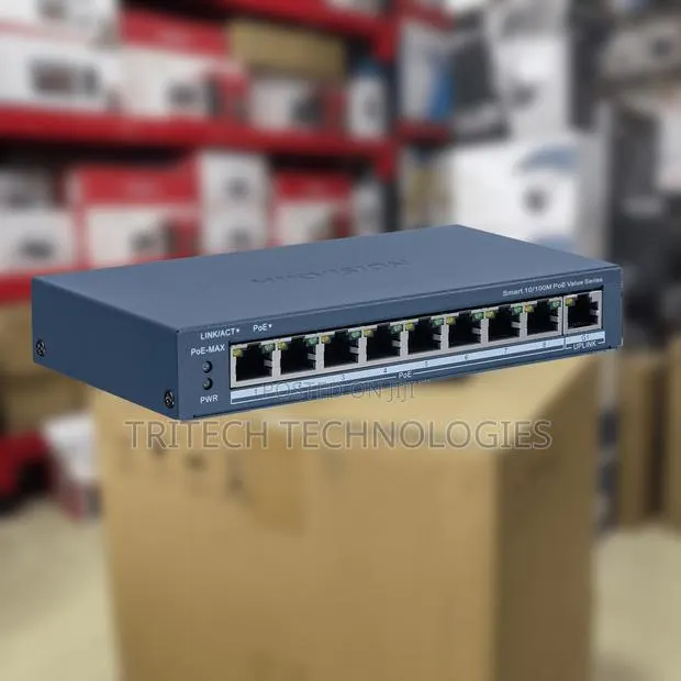 Hikvision Ds-3e1309p-Ei/M 8 Port Fast Ethernet Smart Poe Switch · Photo 1