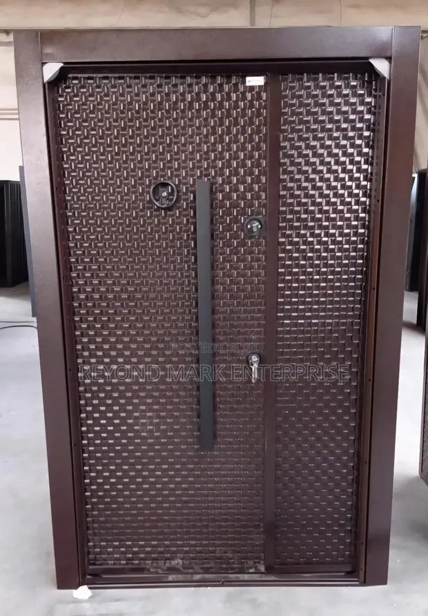 Waterproof Security Door, Full Metal, One and a Half, Brown · Photo 1