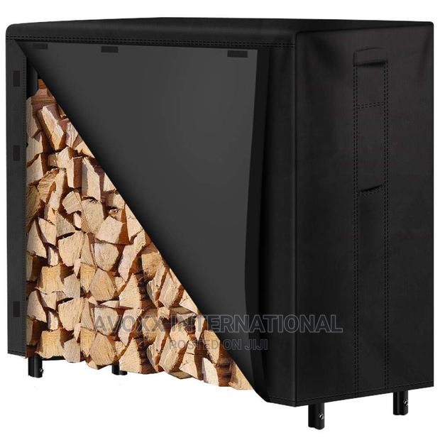 Amagabeli 4ft Firewood Log Rack With Cover Combo Set · Photo 1