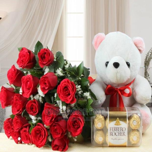 Val's Day Gift With Teddy Bear Ferrero Chocolate and A · Photo 1