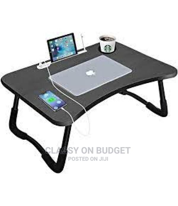 Foldable Laptop Table With Usb, Drawer, Fan · Photo 3