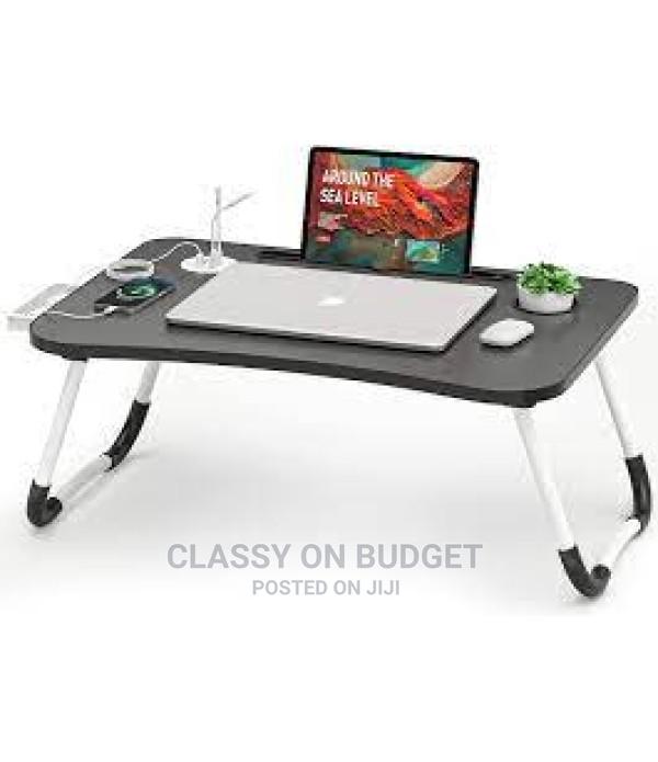 Foldable Laptop Table With Usb, Drawer, Fan · Photo 4