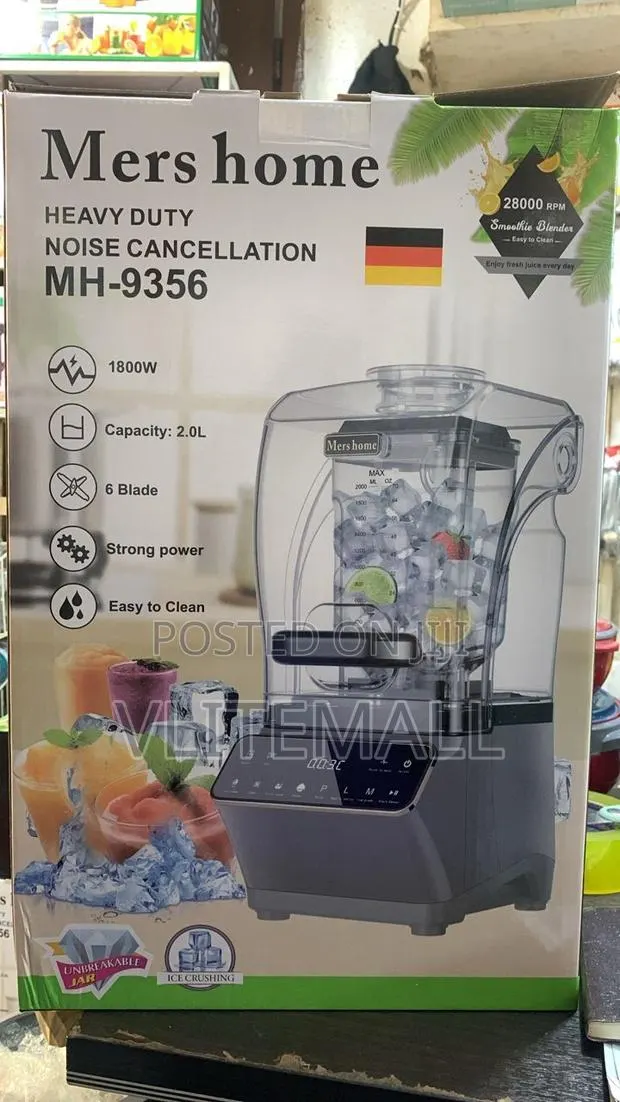 Mers Home Mh-9356 Blender 1800w Motor and a 2.0l Capacity. · Photo 1