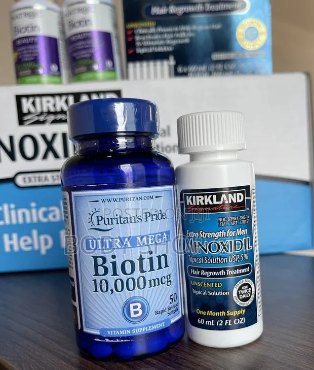 Beard Growth Starter KIT - Kirkland Minoxidil + Biotin · Photo 1