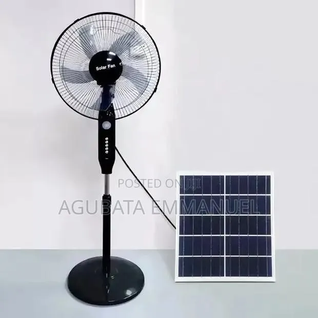 Rechargeable Solar Standing Fan · Photo 1