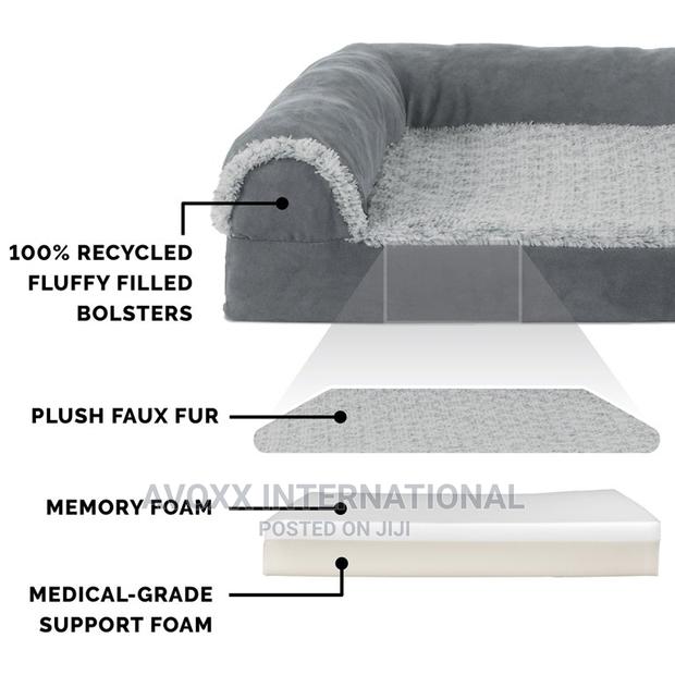 Deluxe Chaise Faux Fur Suede Lounge Pet Bed/Dogs Cats · Photo 4
