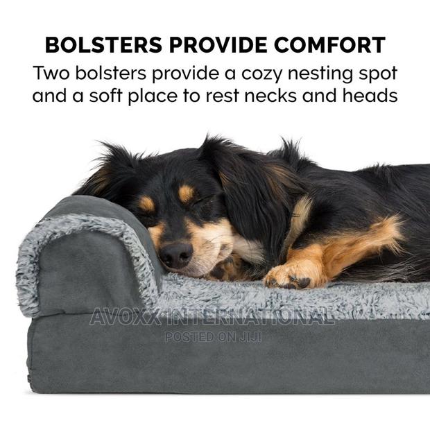 Deluxe Chaise Faux Fur Suede Lounge Pet Bed/Dogs Cats · Photo 6