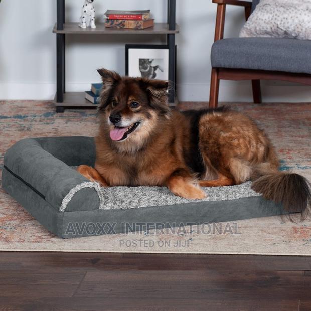 Deluxe Chaise Faux Fur Suede Lounge Pet Bed/Dogs Cats · Photo 8