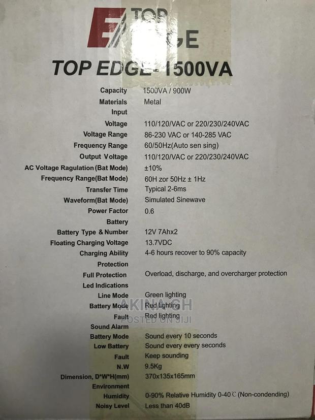 Top Edge 1500va (900w) Ups With Built in Avr · Photo 4