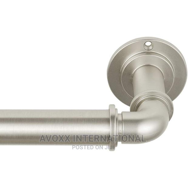 Mode Industrial Room Darkening Curtain Rod Set,72-144"Nickel · Photo 1