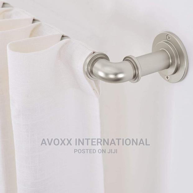 Mode Industrial Room Darkening Curtain Rod Set,72-144"Nickel · Photo 3