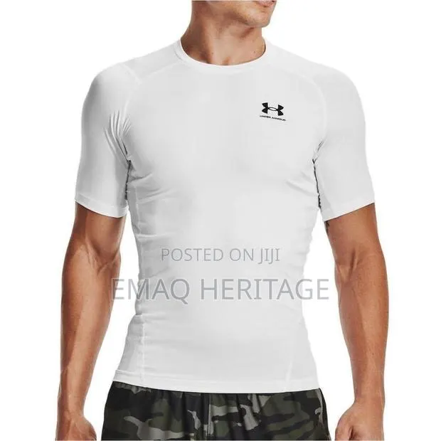 Under Armour Short Sleeve Compression Shirt - White · Photo 1
