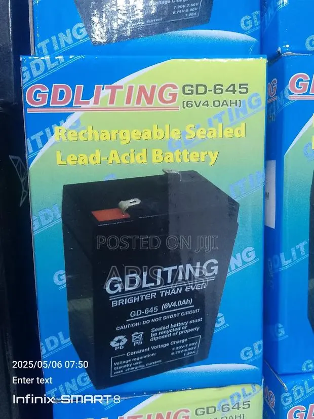 Rechargeable Sealed Acid Battery ( Gdliting) · Photo 1